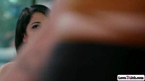 Latina Hottie Joins BFF for Interracial Dorm Threesome with Roommate Pussy Licking