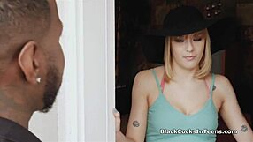 Juicy White Teen Pussy Stuffed Full By Massive Black Cock