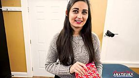 Busty Brunette Elliot Deepthroats Cock Before Doggystyle Pussy Banging