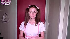 Redhead Ellie Murphy slurps Seth Brogan's mature cock