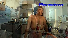 mi madrastra cocina rico en cena familiar pa' ascenso con mi jefe, me encanta su culo en la cocina