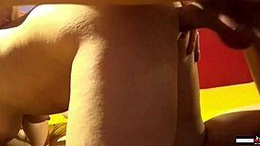 A horny milf wife gets her ass pounded deep then filled with thick creampie cum in group threesome