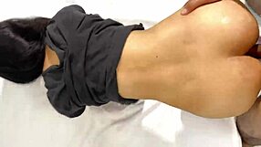 desi village girl spreads shaved tight pussy for uncle's big cock licking and hardcore fuck