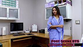 solana turns patients into human guinea pigs with deepthroat gagging and pussy spreading backstage