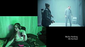 bbw brunette with glasses strips naked at lake house for fat tit play