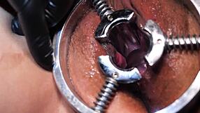 lady sonia fisted speculum stretched to screaming milf orgasm?