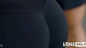 Cheating Latina Begs Fitness Coach for More!