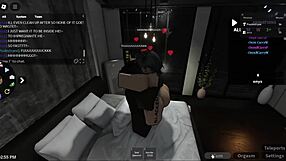 damn another white bitch with big tits gets wrecked by monster black cock in roblox condo game