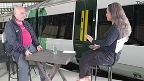 i can't stop watching agarabas tease rusty nails' monster cock in public train game