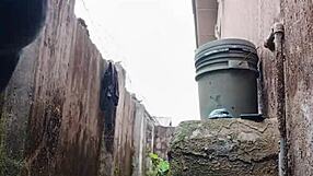 chubby ebony studs unleash monster cocks in outdoor peeing frenzy