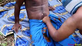 Man, this ebony queen turned that blind guy into a crying mess riding his cock outdoors with her ass