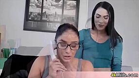 The new secretary battles boss lady in epic office pussy licking frenzy