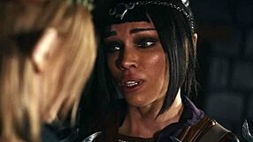 blonde elf unleashes parasite lust on octokuro in medieval lesbian orgy!