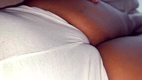 Amateur ebony latina mommy's fat huge ass and tight pussy marked out homemade for madrastra action