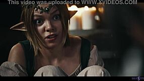 blonde elf unleashes parasite lust on octokuro in medieval lesbian orgy!