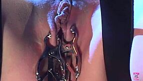 Tied blonde watches husband stretch brunette's lingerie ass with deep cock pounding?