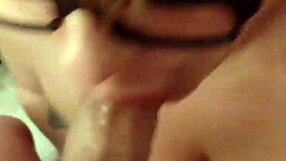 glasses wife kneels for sloppy deepthroat gagfest spitting everywhere