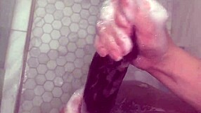 Stepbrother Convinces Stepsisters for First Shower Anal with Huge Cock