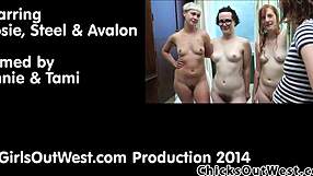 hey check out this australian amateur les behind the scenes shower fun