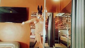 sexy latina with big natural tits and tattoos dances at polydance easter party