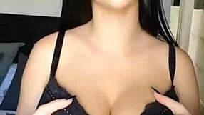 A sultry brunette fingers her dripping wet folds to intense climax