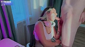 how's this stunning stepsister's footjob blowjob combo making you throb?