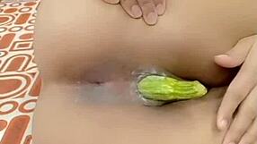 I push that vegetable so deep in my ass it has me moaning endlessly now