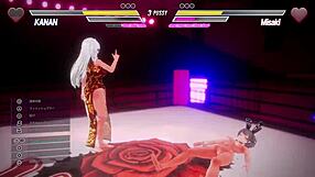 Two horny lesbians play a steamy game fingering and licking each other to wild squirting orgasms