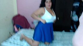 damn, she fucks her landlord hard to pay rent, ends up deepthroating his cock like a slut