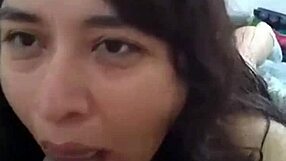 Aurora Estelar Swallows Mexican Milf's Hot Cum Breakfast Oral