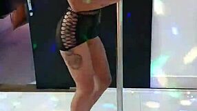 curvy brunette strips sensual lingerie teasing slow