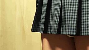 explosive big breast high school girl turns big sis and shines her clean anal hole