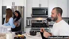 Hot Brunette Lets Roommates Fuck Her Pussy Instead Of Paying Rent