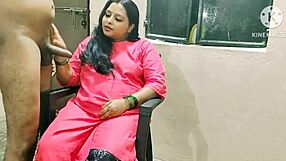 Horny Indian desi mom bends over big ass for neighbor's monster cock doggystyle.