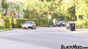 oh god, stepdaughter's wet ebony pussy takin that huge black cock rough