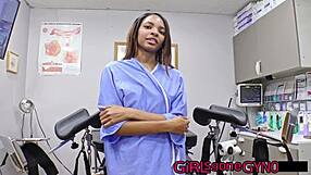 solana turns patients into human guinea pigs with deepthroat gagging and pussy spreading backstage