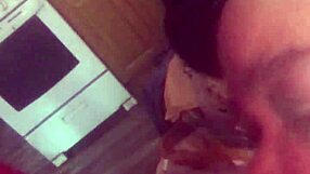 daddy dominates hairy housewife with dirty talk licks and tit beating