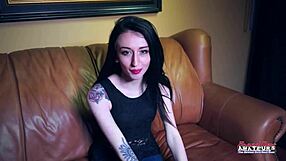 Horny blonde hannah teams with cute brunette olyssia for shared cock ride