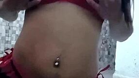man check out this tattooed wife sensually stripping her miniskirt pov style