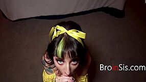 Halloween party turned barely legal step siblings nasty in oblivious horny pov hookup