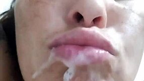 hubby pounds pussy hard then blasts cum across my tits