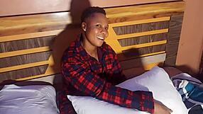 Pretty ebony princess casting reveals wet pussy for horny fuck tryout