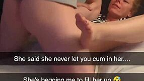 cheating milf wife screams in ecstasy as she's bred creampied on snapchat