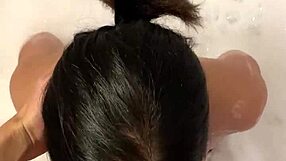 Ever deepthroated a rich guy's monster cock in the shower?