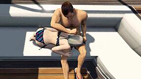 GTA 5 Cutie Bikini Babe Fucked Hard on Yacht with Loud Moans and Game Sex Action!