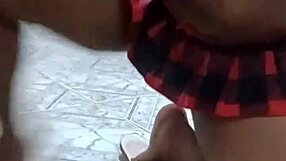 man check out this tattooed wife sensually stripping her miniskirt pov style