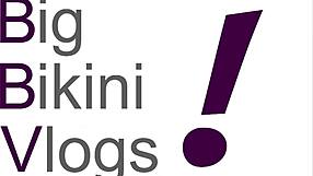 mrs james jiggles heavy fake tits in tight big bikini