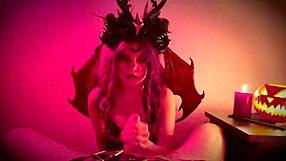 halloween demon girl fucked rough cum on ass!