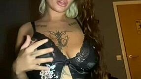 Big Titty Goth Girl Fingers Pussy Teases Tits Solo Play!