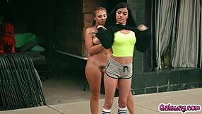 savannah sixx kisses gia derza to bedroom for lesbian pussy tribbing grope